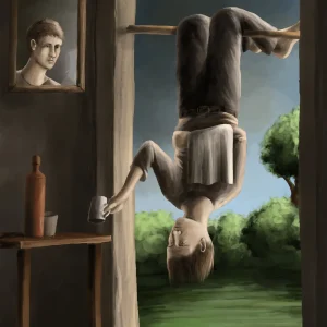 Silent-Art Gemälde 2024-09-01 - Kopfüber