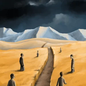 Silent-Art Gemälde 2024-09-02 - Graben im Weizenfeld