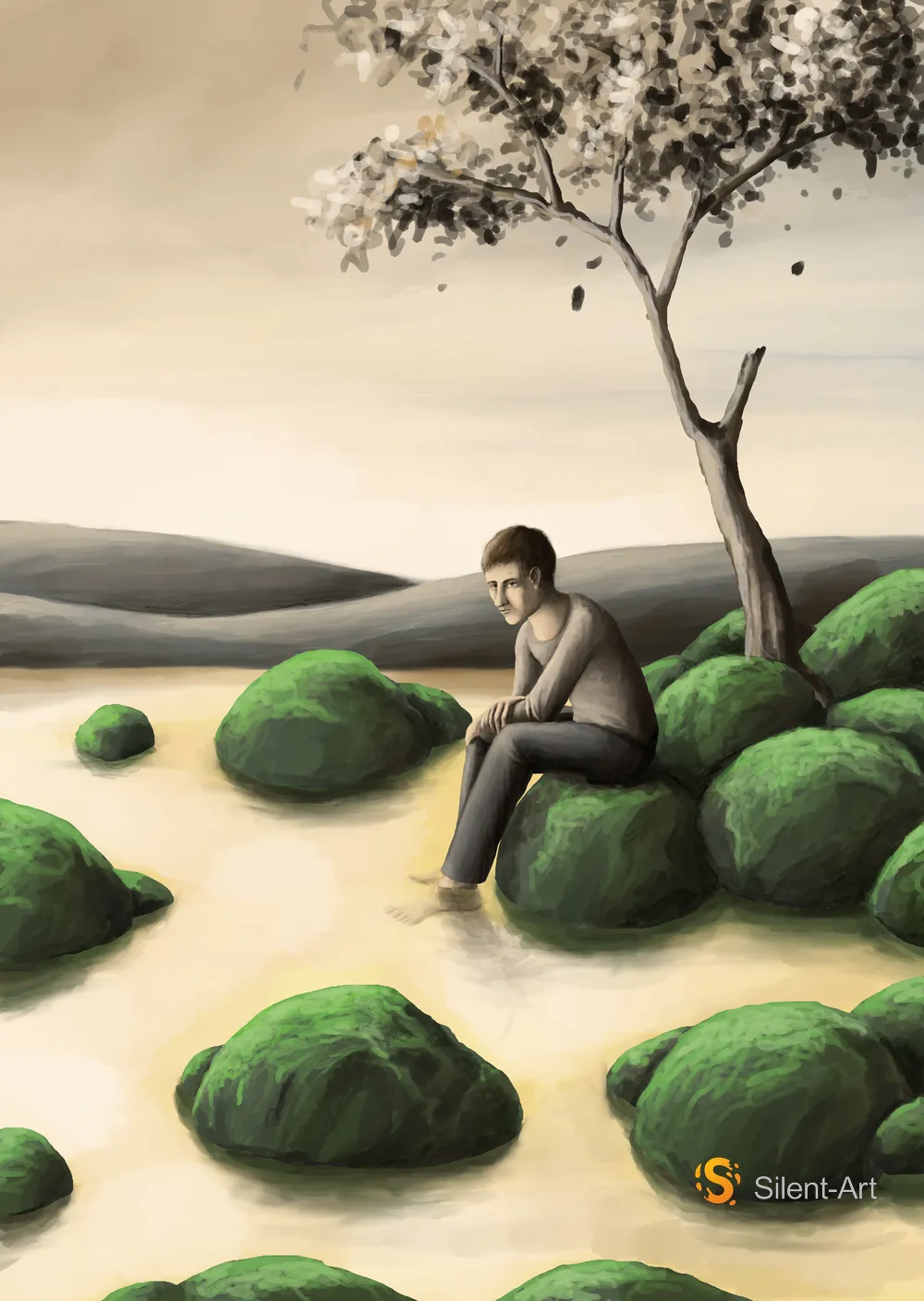 Silent-Art Gemälde 2024-09-07 - Zwischen Moos und Stille 1 Silent-Art Gemälde 2024-09-07 - Zwischen Moos und Stille