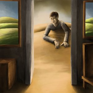 Silent-Art Gemälde 2024-10-02 - Tür ins Helle