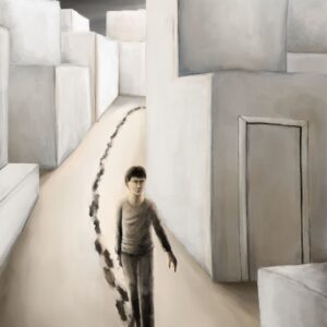 Silent-Art Gemälde 2024-11-03 - Spur im Weißraum