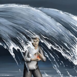 Silent-Art Gemälde 2024-11-08 - Unter der Welle