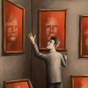 Silent-Art Gemälde 2024-11-11 - Zwischen den roten Bildern