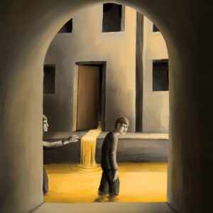 Silent-Art Gemälde 2024-12-11 - Der Torbogen und das fließende Licht