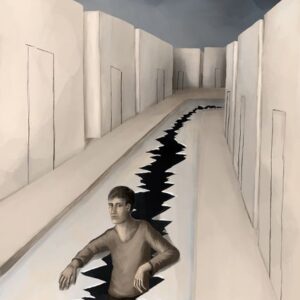 Silent-Art Gemälde 2025-01-010 - Der Riss im hellen Pfad