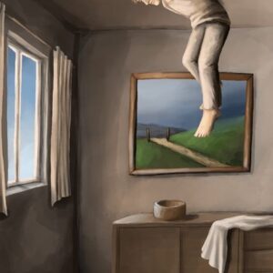 Über die Decke - Silent-Art Gemälde 2025-03-004