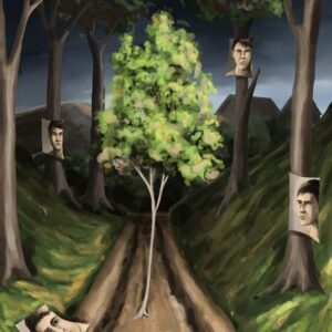 Der Weg der stillen Gesichter - Silent-Art Gemälde 2025-03-012