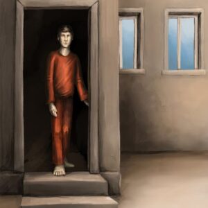 Schwelle im roten Gewand - Silent-Art-2025-04-003