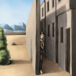 Der schmale Blick hinter der Wand - Silent-Art-2025-04-004