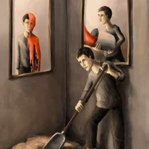 Die rote Farbe im Raum - Silent-Art-2025-04-005