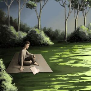 Papier im grünen Licht - Silent-Art-2025-05-009