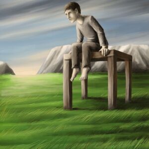 Sitzend über dem Feld - Silent-Art-2025-06-009