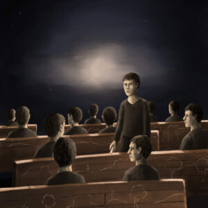 Der Aufstehende im Saal - Silent-Art-2025-10-006